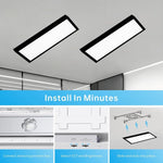 1x2 LED Panel Light Surface Mount – 20W/30W/40W, 5CCT, Triac Dimmable, 2500-5000LM Ceiling Light for Kitchen, Office, Garage Lighting