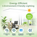 1×4 FT LED Flat Panel Light, 20W/30W/40W Wattage Adjustable, CCT Changeable 4000K/5000K/6500K, 0–10V Dimmable, 120–277V, 5000 Lumens, Recessed or Surface Mount Ceiling Panel, DLC & ETL Listed – 5 Year Warranty