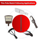 20 ft Steel Light Pole 4 Inch Square For Outdoor Area Lights