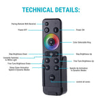 BTF-LIGHTING RGBCCT RC03RFB RF Remote 4-Zones Group Control | PWM LED Controller for LED Strips | Compatible with Alexa, Google Home, Smart Life & Tuya Smart APP