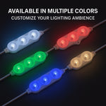 LED Modules SMD 2835 1.5W 100pcs Set - Red/Green/White, 390LM/Module, 110V/220V Direct Power, IP65 Waterproof, 130LM/W, CRI 90+, Dimmable, UL Certified, 50,000 Hrs, 3-Year Warranty, 48FT Length