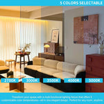 2" LED Square Recessed Downlight With Junction Box, 8W 700 Lumens, 5CCT Selectable 2700K/3000K/3500K/4000K/5000K, AC120V TRIAC/ELV Dimmers, IC Rated, CRI 90+ Wet Location, Recessed Ceiling, ETL Listed