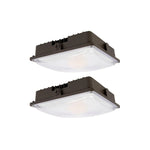 75W LED Canopy Light Outdoor, Super Bright 5000K Daylight 9750LM IP65 Waterproof Outdoor Carport Ceiling Light, AC120-277V for Commercial Canopy Lights, Gas Station, Garage, Shop Lighting