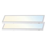 1x4 LED Flat Panel Light Surface Mount, 5CCT 3000K/3500K/4000K/5000K/6500K, TRIAC Dimmable, 30W/40W/50W, 6250 Lumens, 120V, Flush or Drop Ceiling Mount for Office, Kitchen, Garage