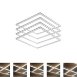 2x2 FT Edge-Lit Frame and T-grid LED Panel Lights,5CCT Selectable 3000K-6500K, 2600/3900/5200LM,20W/30W/40W Switch, Grid Drop Ceiling Lights,0-10V Dimmable,Damp Rated,100-277V,ETL Listed DLC Premium