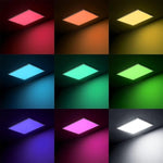 2x2 Smart LED Panel – Color Changing Light Panels, RGBW Multicolor 5000K, 40W 4400lm, Wi-Fi Drop Ceiling Light, Remote & App Controlled, Alexa/Google Compatible