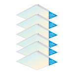 2x2 LED Flat Panel Light, 20W-40W Selectable, 5CCT 3000K-6500K, Dimmable Drop Ceiling Lights, 2500-5000 Lumens, ETL DLC Listed