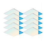 2x2 LED Flat Panel Light, 20W-40W Selectable, 5CCT 3000K-6500K, Dimmable Drop Ceiling Lights, 2500-5000 Lumens, ETL DLC Listed