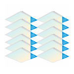 2x2 LED Flat Panel Light, 20W-40W Selectable, 5CCT 3000K-6500K, Dimmable Drop Ceiling Lights, 2500-5000 Lumens, ETL DLC Listed