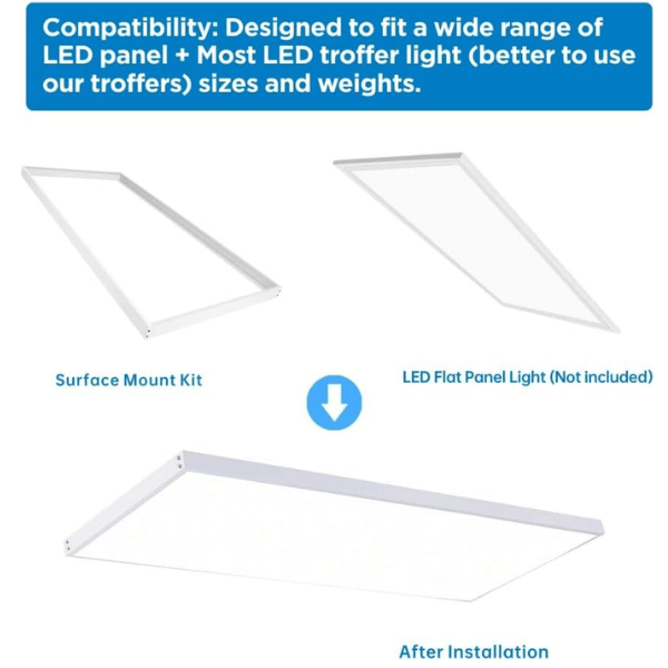 2x2 LED Panel Aluminum Ceiling Frame Kit | PatelLED – Patel LED