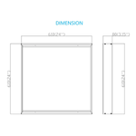 2x2 LED Panel Light Surface Mount – 6 Pack, Aluminum 2x2FT Ceiling Frame Kit with Screws, Easy Install, Durable White Frame for Flat Panel Lights