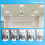 2x4 LED Troffer Lights - Architecturally Designed 3D Light Panels, 30W/40W/50W/60W/72W Selectable, 3000K/3500K/4000K/5000K/6500K CCT, 3750-9000LM, 0-10V Dim, DLC Premium, Damp Rated, 100-277V, Commercial Ceiling Lights