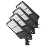 300W LED Parking Lot Light, 1000W Metal Halide Equivalent, 40,500 Lumens, 5000K Cool White, Type III-M Distribution, Dimmable 1-10V, IP65 Waterproof, Bronze Housing, Inbuild Photocell, DLC 5.1 Premium, 120-277V, 5-Year Warranty
