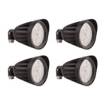 LED Flood Light 25W/20W/13W Bullet, 3CCT Switchable, 3375 Lumens, Knuckle Mount, 120-277V Dimmable IP65 Outdoor Commercial Lighting, Photocell, UL cUL