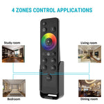 BTF-LIGHTING RGBCCT RC03RFB RF Remote 4-Zones Group Control | PWM LED Controller for LED Strips | Compatible with Alexa, Google Home, Smart Life & Tuya Smart APP