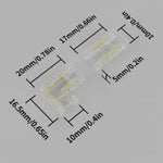 8mm COB Connector 8pcs L-Shaped/Corner Connector,Unwired Clips Solderless Adapter Terminal Extension Connection,2pcs Transparent Gapless Connectors for 2-Pin COB LED Strip Lights,NOT for 10mm