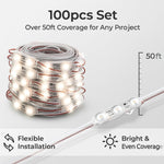 LED Modules SMD 2835 1.5W 100pcs Set - Red/Green/White, 390LM/Module, 110V/220V Direct Power, IP65 Waterproof, 130LM/W, CRI 90+, Dimmable, UL Certified, 50,000 Hrs, 3-Year Warranty, 48FT Length