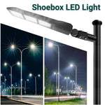 450W LED Parking Lot Light Fixtures – Shoebox Flood Light, 5000K 58500LM, IP65 Waterproof LED Area Lights, DLC UL Listed, 100–277V