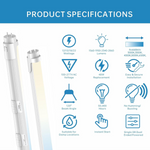 4FT T8 LED Tube Light, Type A+B, 12W/15W/18W/22W, 3000K |3500K| 4000K | 5000K | 6500K, Single And Double End Powered, Plug And Play Or Ballast Bypass, 2860 Lumens, F32T8, 120-277V, Frosted Cover, Pack Optional With Better Price.