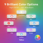 LED Module String Lights - Red/Green/White, 3W/Module, 390LM, 110V/220V, 130LM/W, CRI 90+, IP67 Waterproof, Dimmable, 48FT, UL Certified, 50,000 Hrs Lifespan