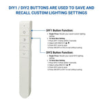 Remote RFBT12 - 2.4GHz RF Wireless Touch Remote with DIY Memory Keys - Supports Single Color & CCT - 30M Range, 2-in-1 Brightness & Color Temp Control, for LED Strip Lights