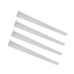 4FT LED Linear Light Fixture - Wattage Selectable 30W/40W/50W - CCT Adjustable 3500K/4000K/5000K - Dimmable Up/Down Strip Light - High Lumen Output, White Finish