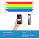 2x4 FT LED Color Changing Flat Panels – RGBW 5000K Multicolor Smart Light, 60W 6600lm, Wi-Fi Drop Ceiling Light, Remote & App Controlled, Alexa/Google Compatible