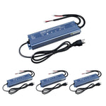 24V LED Driver 300W Waterproof IP67 Outdoor Power Supply - Transformer Adapter AC100V-130V to DC24V 12.5A, 3 Pin Plug for LED Strips, Signage, Landscape Lights