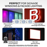 LED Module String Lights - Red/Green/White, 3W/Module, 390LM, 110V/220V, 130LM/W, CRI 90+, IP67 Waterproof, Dimmable, 48FT, UL Certified, 50,000 Hrs Lifespan