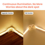 8mm COB Connector 8pcs L-Shaped/Corner Connector,Unwired Clips Solderless Adapter Terminal Extension Connection,2pcs Transparent Gapless Connectors for 2-Pin COB LED Strip Lights,NOT for 10mm