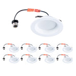 4" LED Recessed Retrofit Downlight, 10W (75W Equivalent), 650 Lumens, Dimmable, 90+ CRI, ETL & Energy Star Listed