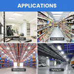 4FT LED Linear High Bay Light, 320W, 29,000 Lumens, 5000K Cool White, Frosted Lens, Chain Mount, Damp Rated IP20, 120-277V, UL/DLC Listed