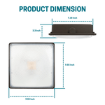 75W LED Canopy Light Outdoor, Super Bright 5000K Daylight 9750LM IP65 Waterproof Outdoor Carport Ceiling Light, AC120-277V for Commercial Canopy Lights, Gas Station, Garage, Shop Lighting