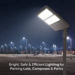 300W LED Parking Lot Light, Metal Halide Equivalent, 40,500 Lumens, 5000K Cool White, Type III-M Distribution, Dimmable 1-10V, IP65 Waterproof, Bronze Housing, Optional Photocell, DLC 5.1 Premium, 120-277V, 5-Year Warranty