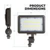 LED Flood Light – Knuckle Mount, Selectable Wattage (30W/40W/50W) & CCT (3000K/4000K/5000K), 7,250 lm, 200W MH Equivalent, IP65 Waterproof, Integrated Photocell, UL/DLC Certified, Dimmable 0-10V, 50,000 Hrs, 5-Year Warranty