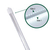 9FT LED Tube Light, 55W T8 Double-Sided, 6500K Cool White, R17D Rotatable Base, Waterproof Design, Ballast Bypass - Ideal for Bus Stops, Shopping Malls, Hotels & Sign Lighting