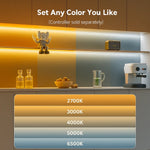 24VDC Dotless Linear COB LED Strip Light 32ft/10m - Tunable CCT 2700K-6500K, 4.5W/ft, High CRI >90, Dimmable, Flicker-Free, Low Voltage 24VDC Indoor Tape Light for Cabinets, Kitchens, Mirrors & DIY Projects  UL Listed