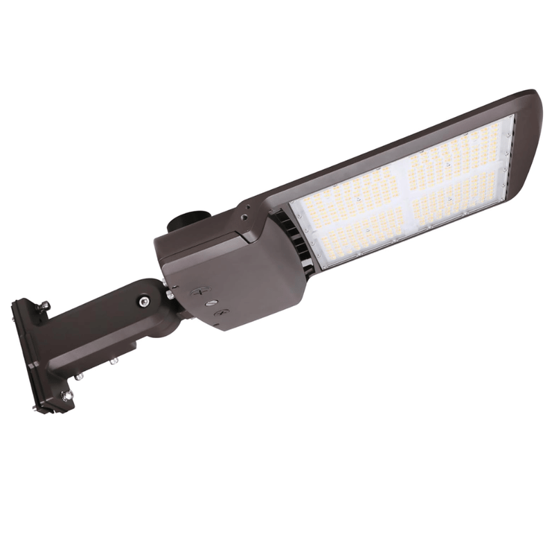 300W/240W/200W LED Parking Lot Lights, Power & CCT Selectable 3000K/4000K/5000K, 45000 Lumens, AC277–480V Shoebox Area Light, IP65 Waterproof, Universal Bracket, UL/DLC Listed