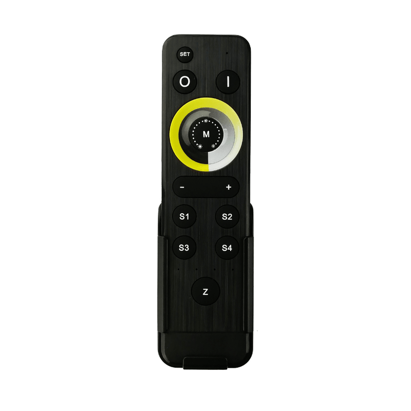 Remote Control LED Strip Lights Controller - 2-in-1 RF Wireless Dimmer for CCT & Single Color LEDs, 4-Zone Control, 1024-Level Dimming, 8 Dynamic Modes, Speed & Brightness Adjustment, Works with CW+WW Tunable White