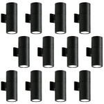 LED Up Down Outdoor Wall Light, 36W x 2, 3CCT 3000K/4000K/6000K Selectable, IP65 Waterproof, Exterior Wall Sconce, 120–277V Wide Voltage, Die-Cast Aluminum, 30° Beam Angle, Anti-Glare, Easy Installation