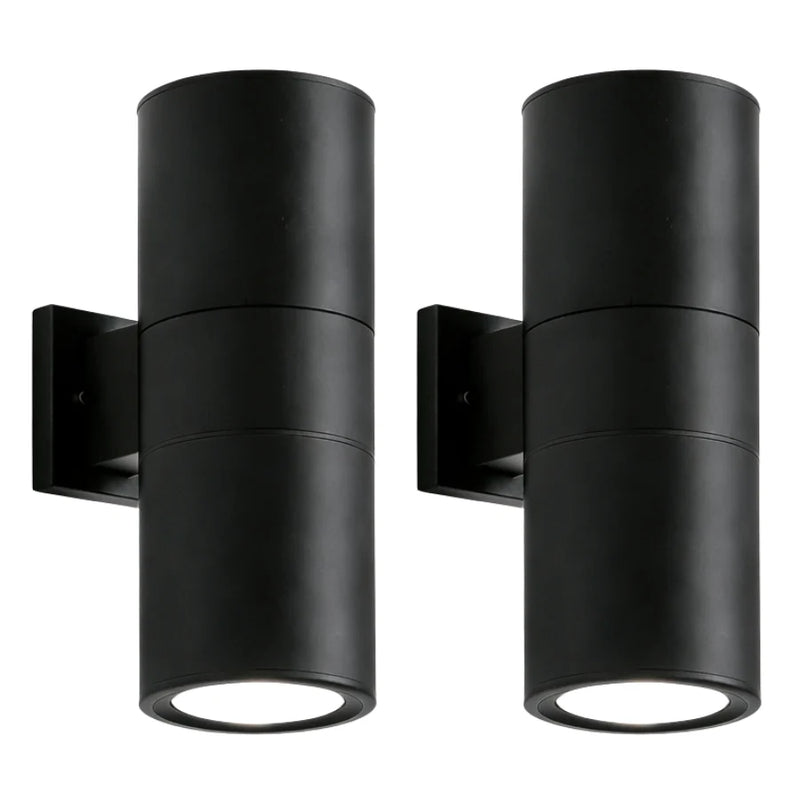LED Up Down Outdoor Wall Light, 36W x 2, 3CCT 3000K/4000K/6000K Selectable, IP65 Waterproof, Exterior Wall Sconce, 120–277V Wide Voltage, Die-Cast Aluminum, 30° Beam Angle, Anti-Glare, Easy Installation