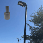 LED Parking Lot Lights, LED Shoebox, Area Lights - Light Pole Adapter for 3-Inch Round Pole, Top Pole Tenon with 2 3/8" Slip Fit Mount, Round Pole Bracket Tenon Adapter