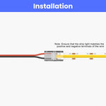 8mm Connectors for 2-Pin COB LED Strip, Strip-to-Wire Connectors,Solderless Extension Connectors for 5V/9V/12V/24V Single Color COB LED Strip Lights,for DIY Lighting Projects