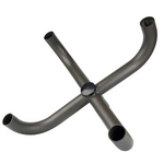 90 Degrees Bullhorn Tenon with 4 Arms Adapter 4 Light fixtures with 2 3/8inch Round Pole, Slip Fitter, Brown Color, Mouting Bracket LED Parking lot Lights, Outdoor LED Shoebox Pole Lights