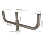 Outdoor Lighting Fixtures - 180 Degree Bullhorn with 3 Tenons, Round Base Tenon Adapter for 3 Lights, Top Mount Bracket for 2 3/8" Slip Fitter, Parking Lot & Street Light Mounting