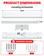 4FT LED Fixture – 20W–75W Adjustable Wattage, 3000K–6500K CCT, 100–277V