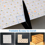 16.4ft x 9.45in Giant LED Sheet Roll, 24V 3000K Warm White Flexible Cuttable Dimmable LED Backlight Panel, Paper-Thin Plug-and-Play LED Board for Countertops, Stained Glass & Accent Walls, UL-Listed, IP20