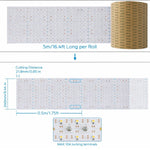 16.4ft x 9.45in Giant LED Sheet Roll, 24V 6000K Cool White Flexible Cuttable Dimmable LED Backlight Panel, Paper-Thin Plug-and-Play LED Board for Countertops, Stained Glass & Accent Walls, UL-Listed, IP20