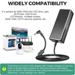 24V DC Power Supply Adapter 6.25A 150W - 100-240V AC to DC Transformer Converter for LED Strip Lights, CCTV, LED Driver Replacement