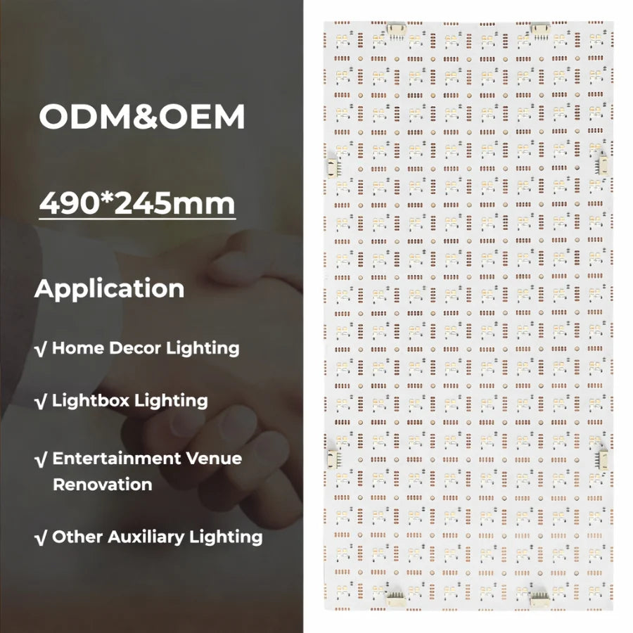 4-Pack RGBW LED Backlight Sheet, 24V Flexible Cuttable LED Panel, 45W per Sheet, High-Brightness Soft LED Sheet for Translucent Countertops, Marble, Quartz & Onyx, Indoor Under-Counter Lighting (19 x 9.5 in Each)